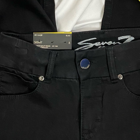 🔵 Seven 7 Black Tummy Control Stretch Jeans NWT - Picture 8 of 11